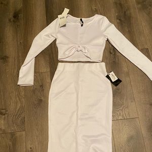 BABE skirt and crop top outfit